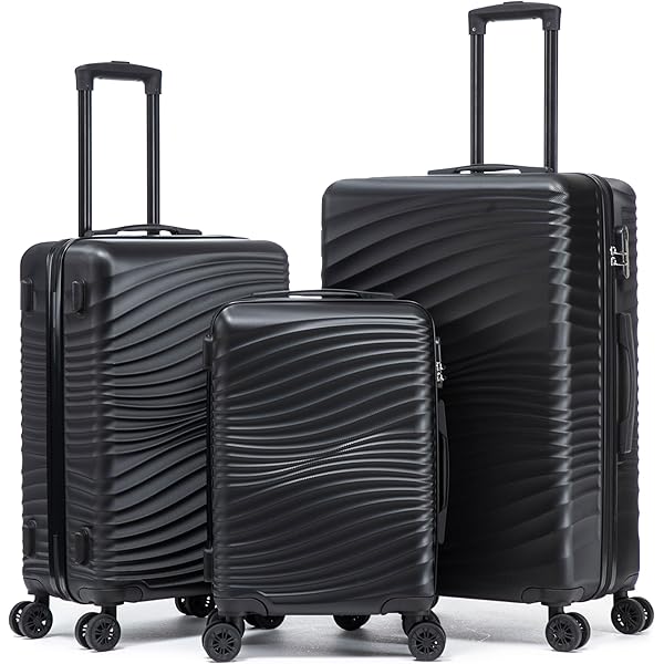 Amazon.com | Karl home Luggage Set of 3 Hardside Carry on Suitcase